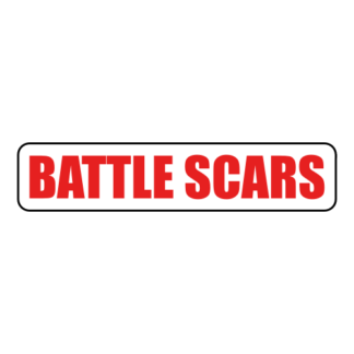 Battle Scars Sticker (Red)